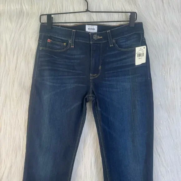 NWT Hudson Mid Rise Tilda Ankle Cigarette Leg Jeans Dark Wash Blue Womens Sze 27 - Picture 4 of 13